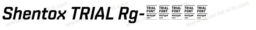 Shentox TRIAL Rg字体转换